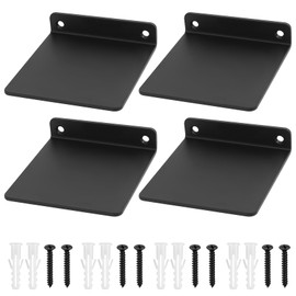 Pack of 4 Small Wall Shelves, Black, Mini Shelves, Black Floating Shelves for Walls, Shelf, Black Shelf, Children's Room, Bookcase, Decoration, Wall Shelf for Kitchen, Bathroom, Living Room, 11 x 10 x