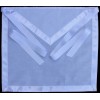 NEW MASONIC COLLAR Plain WHITE Cotton Cloth Apron SILK Edges