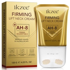 AH-8 Neck Firming Cream - Roll On Neck Creams for Tightening and Firming-Tighten And Lift Neck Cream Contains Hexapeptide Reduce Wrinkles, Fine Lines And Double Chin, Firm And Lift Sagging Skin, 120g