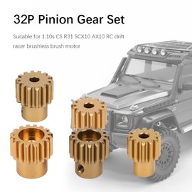 RC Car Motor Pinion Gear Set with 12T 13T 14T 15T 16T Motor Gear Aluminum Alloy Motor Pinion Accessories for 1/10 RC Monster Truck Model