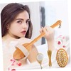 Healeved 4pcs Shower Brush Set Handle Natural Bristle Bath and