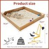 ABORON Kids Sand Boxes with Excavator Sandboxes with Covers Corner