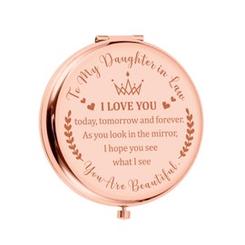 Daughter in Law Gifts Valentines Day Gifts for Her Women Compact Mirror Daughter in Law Gifts from Mother in Law Daughter in Law Birthday Gifts for Future Daughter in Law Engagement Wedding Gifts