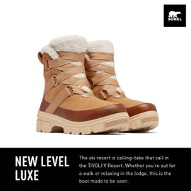 SOREL Women's Tivoli V Resort Waterproof Boot - Tawny Buff, Ceramic - 11