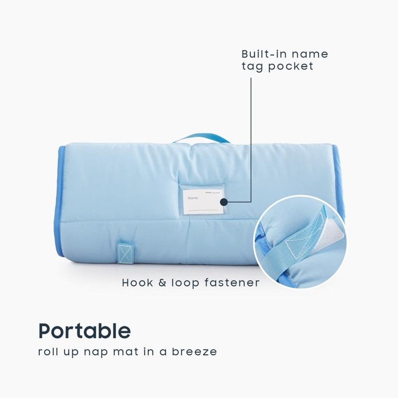 Wake In Cloud - Toddler Nap Mat with Pillow and
