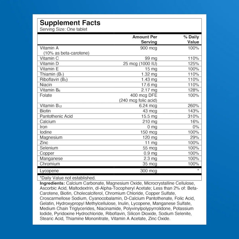 One Day Men Suplemento Multivitamínico Multimineral Hombres 200 Tabletas