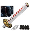 EZAUTO WRAP 20cm White Red Shift Knob Samurai Sword Alloy