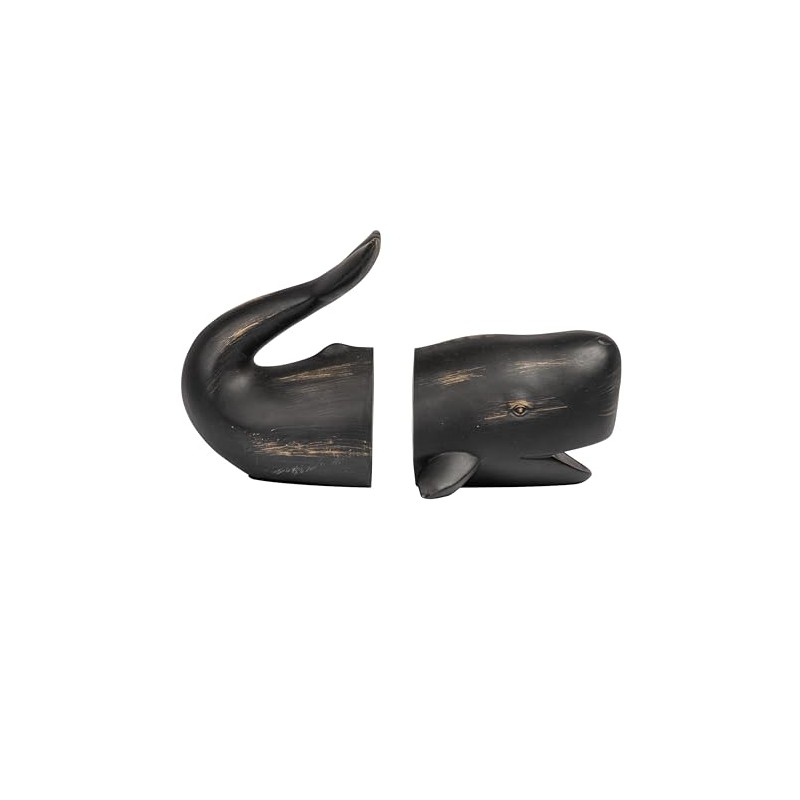 Creative Co-Op DA2625 Resin Whale Bookends