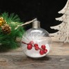 6Pcs Shining Christmas Balls with LED Light Pendants Refillable Ball
