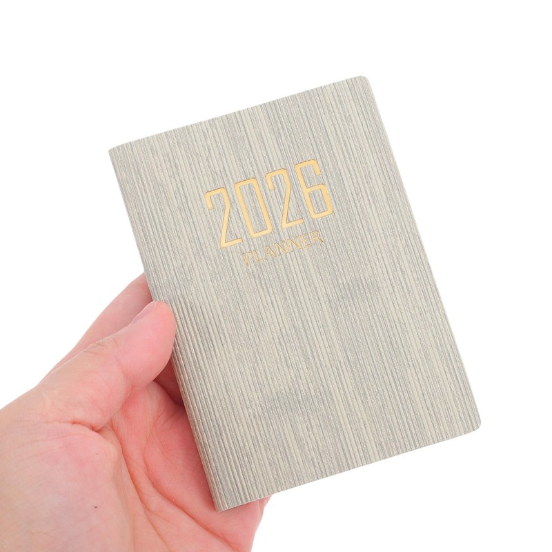 Operitacx 2026 Daily Planner Notebook A7 Size PU Leather Weekly