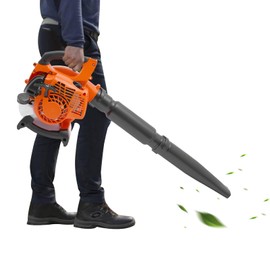25.4cc 2-Cycle Gas Handheld Leaf Blower Light Gas Blower w/0.4L Fuel Tank, 424CFM 152MPH Low Vibration and Cruise Control Powerful Blowers for Lawn Yard Care-Gifts for Dad (25.4cc 2-Stroke)
