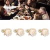 4PCS Rose Napkin Ring Simulated Plastic Reusable Vine Design Napkin