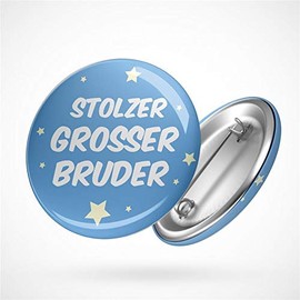 Hellweg Druckerei Button Badge Proud Big Brother Stars Siblings Badge Gift Idea Badge Pin, Metal