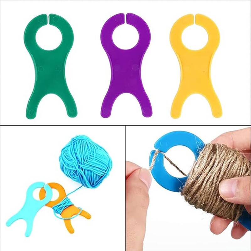 ANCLLO 20 Pcs Large Yarn Bobbin Plastic Woolen Winding Board,