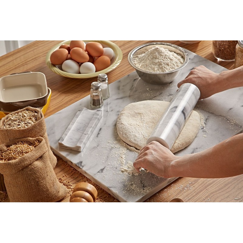 JEmarble Rolling Pin/Aluminum Handles 18 inch(Black)(Premium Quality) Polished Surface 18-inch(10"Barrel)