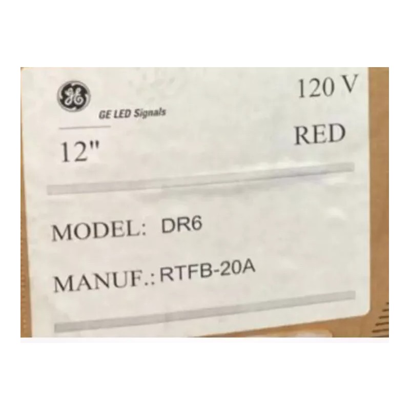 NEW 12" GE RED LED Traffic Light Signal Lens 120V