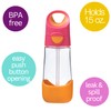 b.box Tritan Drink Bottle, 15 Ounce, Unique Ergonomic Triangular Shape,