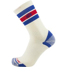 CloudLine Merino Wool Retro Hiking Socks - X-Large White/Blue