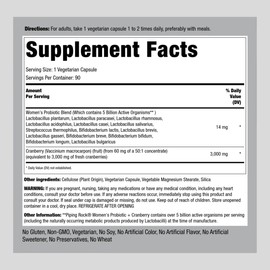 Piping Rock Probiotics for Women | 90 Capsules | 8 Strains 5 Billion Organisms Plus Cranberry | for Digestive Health | Vegetarian, Non-GMO, Gluten Free