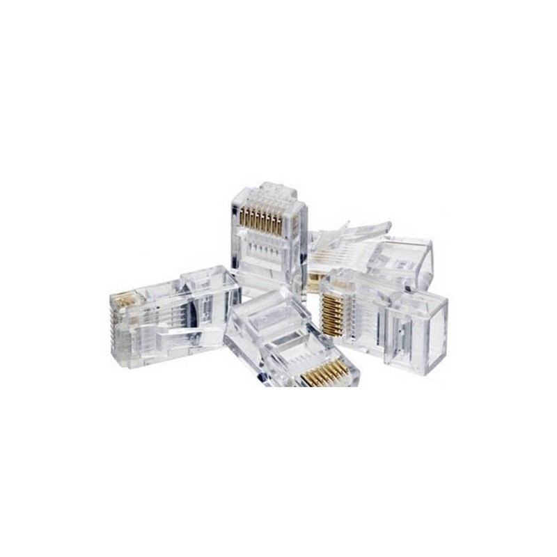 Intellinet RJ45 Modular Plugs Cat5e UTP 3-Prong for Solid Wire