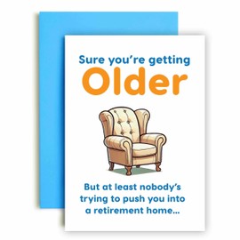 Huxters Funny Birthday Card for Him Men Funny Retirement Home - Rude Card for Dad Brother Uncle Cousin - 17 by 12cm (Retirement)
