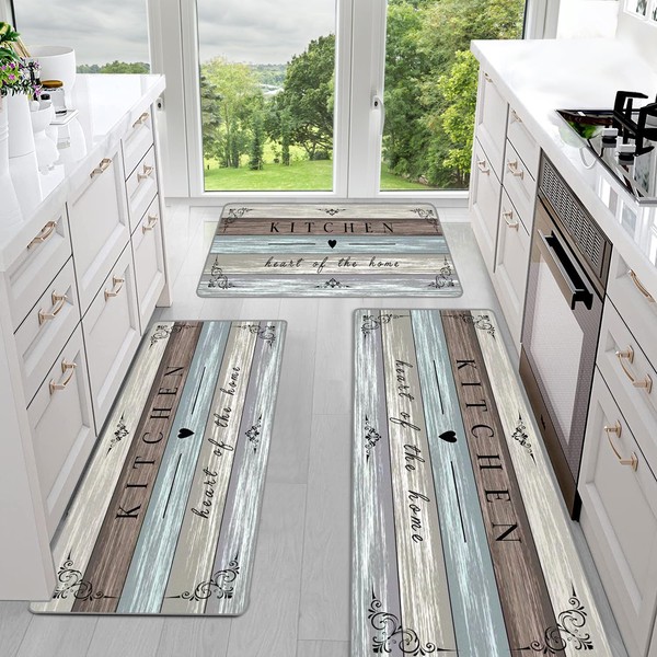 Sofort Farmhouse Kitchen Rugs Set of 3, Non Slip Washable