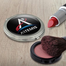 NASA Artemis Moon Logo Compact Travel Purse Handbag Makeup Mirror