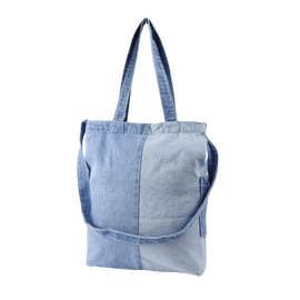 FuninCrea Jeans Large Tote Bag Shoulder Bag Women's with Zip, Extra Large Capacity Women's Handbag Shopping Bag Reusable Crossbody Bag Women with Handles and Shoulder Strap, Style 1