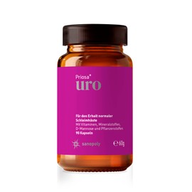 Sanopoly Priosa uro I 90 Multivitamin Kapseln I Nahrungsergänzungsmittel für den Erhalt normaler Schleimhäute I Reich an Vitamin A, Vitamin D & Vitamin C I Vegan