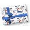 Train Birthday Party Gift Wrapping Paper - Folded Flat 30