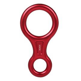 Figure 8 Descender 35KN Heavy Duty Colored Climbing Gear Downhill Equipment for Climbing Ziplining Rescue Red
