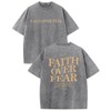 Weetiotio Christian Faith Over Fear Shirt for Men Jesus Religious