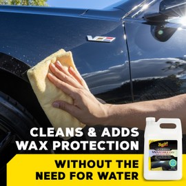 Meguiar's Ultimate Waterless Wash & Wax, Scratch-Free Waterless Car Cleaning Spray That Makes Detailing Quick and Easy, 2-in-1 Cleaner and Protection to Help Your Ride Shine, 1 Gallon (128 Oz)