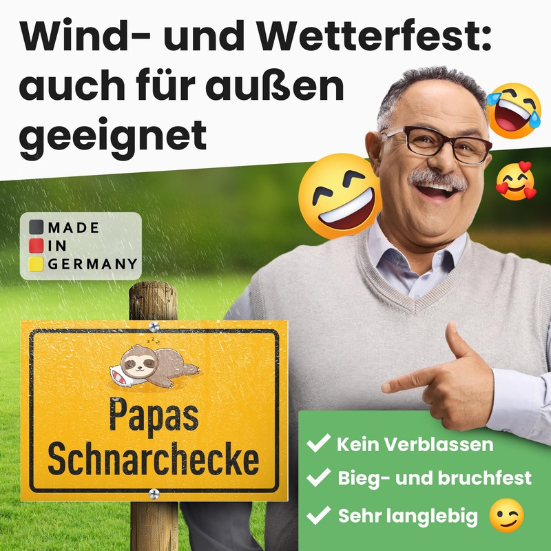 DankeDir! Papas Schnarchecke Sign 30 x 20 cm Christmas Father