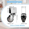 PATIKIL 1.5 Inch Caster Wheels, 4 Pcs Swivel Casters with