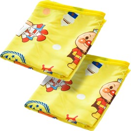 Anpanman Nap Blanket (Value 2 Piece Set) Cool Feeling 33.5 x 45.3 inches (85 x 115 cm), Yellow, Washable, Summer, Cool, Nursery School, Children, Children, Kids, Baby, Character, It! Anpanman Total Pattern, Marine Pattern, Boys, Girls, Curry Panman, Doki