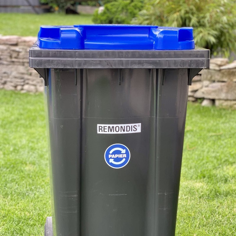 deformaze Sticker Set Residual Waste Paper Yellow Bin Sticker Rubbish