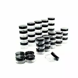 TIKA 50-Piece 5ml Cosmetic Sample Jars - Empty Small Containers for Makeup, Lip Balm