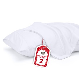Utopia Bedding Queen Pillow Cases - 2 Pack - Envelope Closure - Soft Brushed Microfiber Fabric - Shrinkage and Fade Resistant Pillow Covers Queen Size 20 X 30 Inches (Queen, White)
