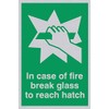 Viking Signs sa407-a6p-sv "in Case of Fire Break Glass Reach