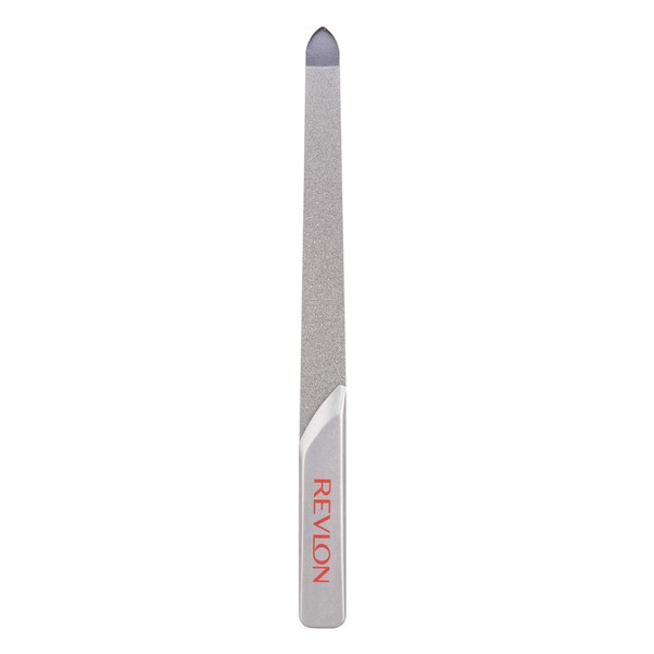 Revlon Nail File, Salon Professional Nail Care Tool for Acrylic & Natural Nails, Easy Grip, Corrosion Resistant Saphire Coated Nail Filer (Pack of 1)