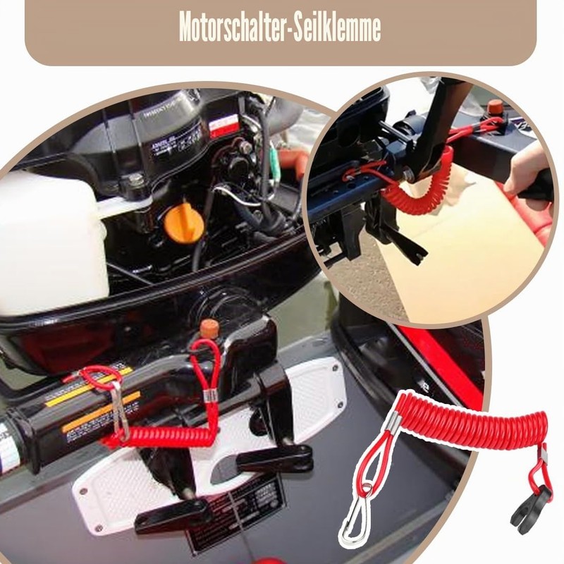 YAPKOLV Engine Stop Switch Rope, Emergency Stop Switch Quickstop for