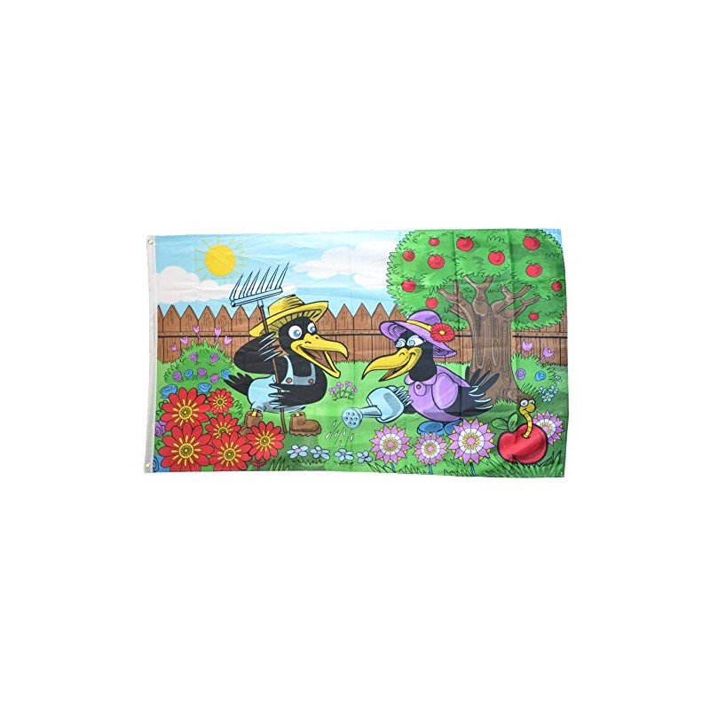 Flaggenfritze® Flag Gardener Couple Ravens – 90 x 150 cm