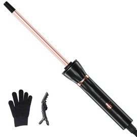 3/8 Inch Small Barrel Hair Curler, 9mm Thin Curling Wand with Adjustable Temperature, Fast Heating & Ceramic Coating for All Hair Types