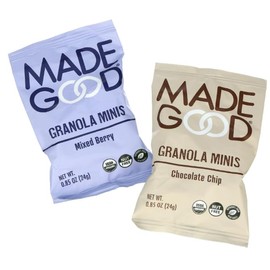 Made Really Good Granola Minis, Chocolate Chip and Mixed Berry, 24 Pouches, USDA Organic, Nut Free