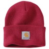 Carhartt Unisex Knit Cuffed Beanie (Closeout) Hat, Industry Red, Einheitsgröße