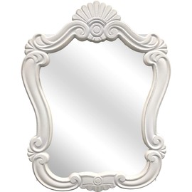 Creative Picture Frames 16" x 20.5" Venice White Shabby Chic Decorative Accent Wall Mirror