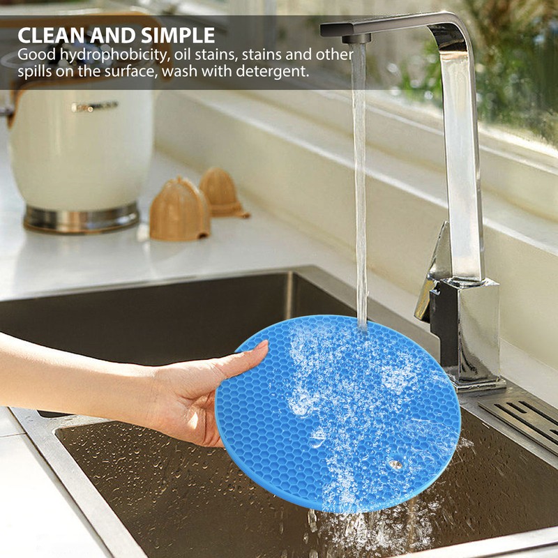 5 PCS 2 Round 3 Square Silicone Honeycomb Mat Multipurpose