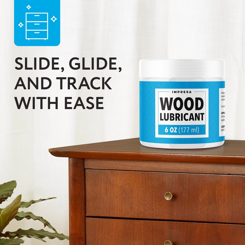 Impresa 6 Oz Wood Drawer Wax Paste - Friction-Free Sliding