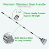 GreatBuddy Adjustable Leaf Rake, 8'' Wide Metal Rake, Perfect for